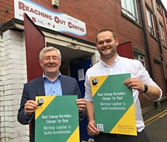 Tony Lloyd MP with John Wigley from the Sanctuary Trust