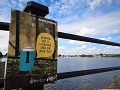 Can poster in place at Hollingworth Lake