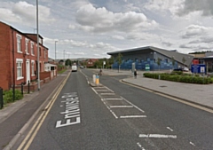 Entwisle Road with the Rochdale Leisure Centre on the right