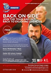 Back Onside - the free men’s fitness programme run by Rochdale Hornets Sporting Foundation