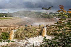 RAF chinook and water