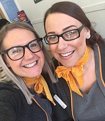 Former Thomas Cook Rochdale branch manager, Louise Bird and assistant manager, Louise Dawes 