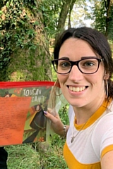 Charlotte O'Neill and her 3-year-old son, Archie recently started hiding books for children to read around the Rochdale borough