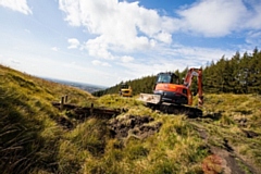 Crompton Moor, after installing a 'leaky' dam