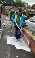 Councillor Faisal Rana with the Foamstream