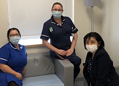 The Rainbow Clinic Team at The Royal Oldham Hospital: (L-R) Tracy Butler, Katie Bowker and Dr Annabel Dieh