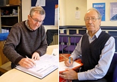 Incoming chairman Steve Field (left) and outgoing chairman Martin Coupe (right)