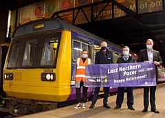 Pictured with Pacer 142004 are (l-r) Becky Styles, Community and Sustainability Manager, Nick Donovan, Managing Director, Jason Ward, Driver and Chris Jackson, Regional Director