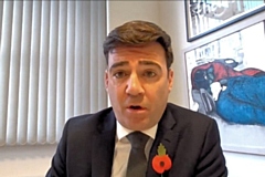 Andy Burnham at the press conference on 4 November