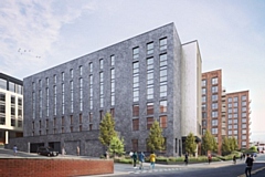 A CGI of the buildings at Upperbanks site in Rochdale town centre