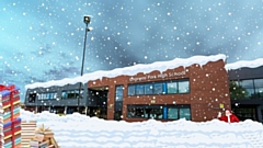 Kingsway Park High School in snow