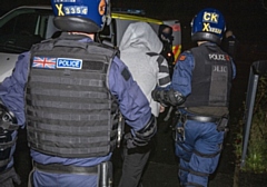 The arrests took place during raids at addresses in Heywood (pictured), Chadderton, Miles Platting and Blackley