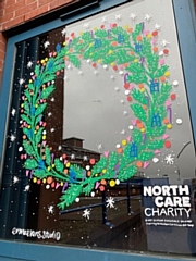 The festive artwork at Rochdale Infirmary