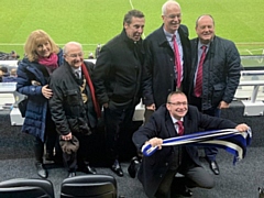 Mayor Billy Sheerin supported Rochdale AFC at their match against Newcastle United