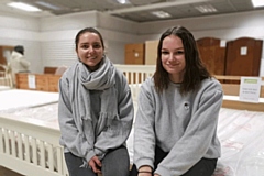 Laurine Leverbe and Audrey Toutee from La Rochelle in the south west of France, are on a six-week placement at Emmaus to improve English language skills