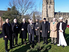 The tree planting at St Chad's Parish Church