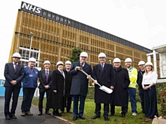 Generous donors who supported the appeal to raise funds for the new state-of-the-art helipad at Manchester University NHS Foundation Trust at a ‘breaking of the ground’ celebration to mark construction work progress