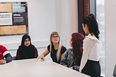 Students of Rochdale Sixth Form College recently engaged in a political debate with local councillors