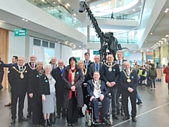 The ten mayors of Greater Manchester visited Dippy on Monday 2 March