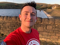 Daniel Kristof on a run at Ogden Reservoir, Newhey