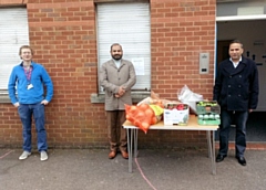 Edmund Clout the Service Manager at Petrus, Khalid Chaudhary and Councillor Shakil Ahmed