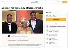 Gofundme page set up by Carol Jamabo's nephew