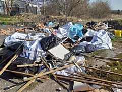 Fly-tipping at Riverside Drive, Rochdale