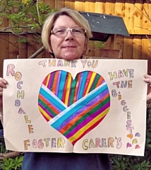 A member of the council's fostering team says thank you to foster carers