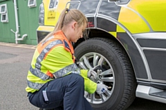 Drivers are being urged to check their tyre treads and pressures before taking to the roads again