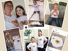 165 charity t-shirts have been sold so far with profits going to North West Sew for the NHS