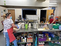 Petrus staff members Jeannie and Wendy have helped prepare over 2,500 meals during lockdown