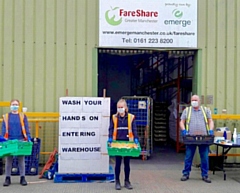 Volunteers at Fareshare Greater Manchester