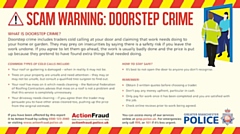 Scam warning: doorstep crime