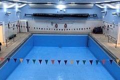 The swimming pool at Castleton Health & Leisure Centre, pictured during the 2020 refurbishment