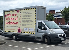 Local guidance on avoiding local lockdown mobile advertising van