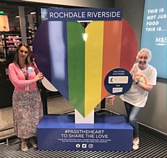 The in-store display (pictured right) shows how much M&S Rochdale Riverside customers have donated