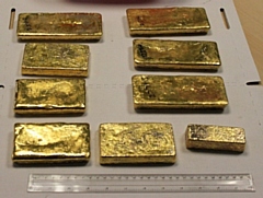 The eight gold bars were seized at Manchester Airport in November 2018