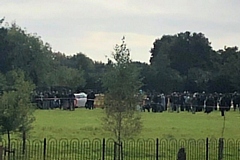 Large gathering at Denehurst Cemetery on 28 September