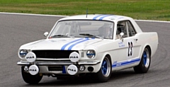 Brown secured two positive race finishes in this Ford Mustang at Donington 