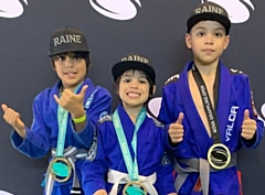 The Perez brothers: Andrew (right), Collin (left) and Ethan (centre)