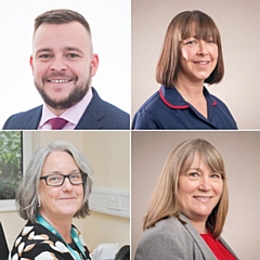 Clockwise from left: Sean Crooks, Michelle Hatton, Jo Whitehand and Helen Tomlinson