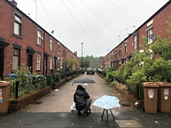 Jasleen Kaur filming at Equitable Street in Rochdale for Gut Feelings Meri Jaan 