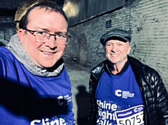 Greg and Malcolm Cudworth completed the annual Cancer Research UK Manchester Shine Night Walk on 30 October