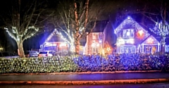 The Christmas lights on Wrenbury Drive, Burnedge