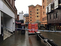 Part of Yorkshire Street is closed off