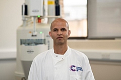 Dr Ali Raoof is a lead medicinal chemist at the Cancer Research UK Manchester Institute – part of the University of Manchester – where he helps to develop new drugs to treat cancer patients.