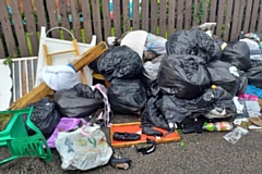 This pile of waste was dumped in Heywood in 2021