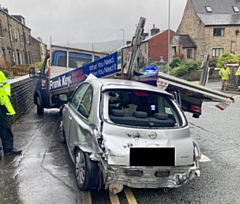 The collision on Featherstall Road