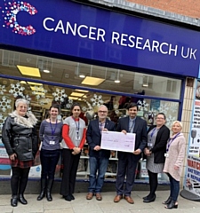 Councillors Faisal Rana and Iram Faisal donated £800 to Cancer Research UK