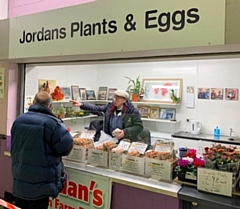 Jordan's Eggs and Plants stall is now located in Rochdale Exchange Shopping Centre